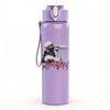 1PC Faint band group grunge sketch print 750ml colorful plastic sports water bottle leakproof pop up lid with straw for outdoor work home use