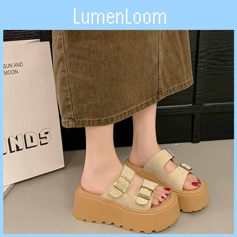 Casual Pu Slide Sandals For Women With Thick Solefor Summer Beach Wear