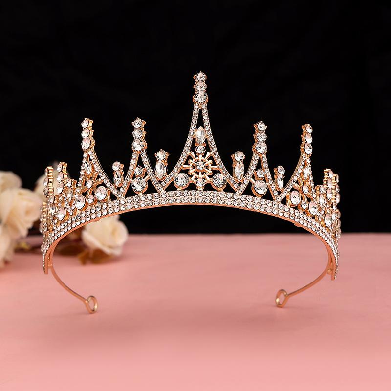 Bride's Crown Headband Wedding Korean Birthday Gift Adult Gift Crystal Crown Princess Dress Hair Accessory
