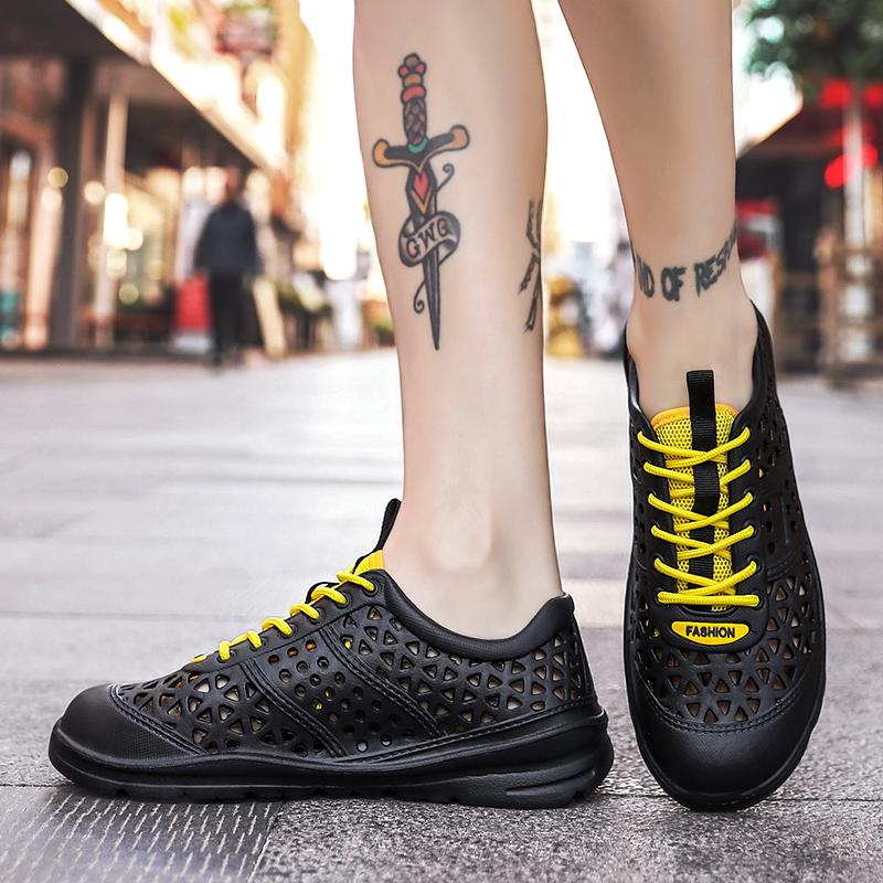 Men Sandals Breathable Beach Casual Soft Light Non-slip Summer EVA Cover Toe Outside Slippers Male Fashion Shoes