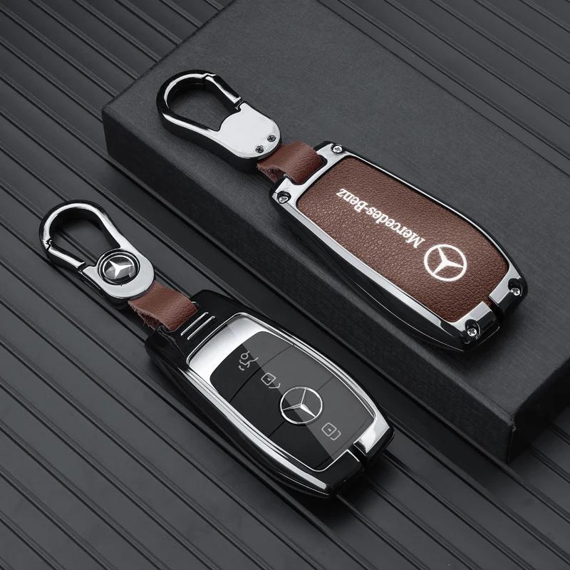 Car Key Case Cover Shell For Mercedes Benz C E S Class GLC W206 W223 W214 E300 C260 C300 S450 S500 S400 Fob Accessories QQ2