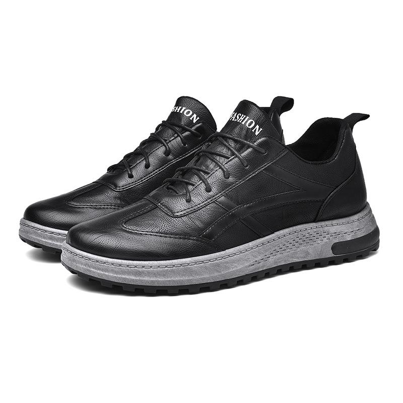 

Men s British Style Lace-up Casual Shoes 2025 Fashion Trend PU Low-tops Size 44
