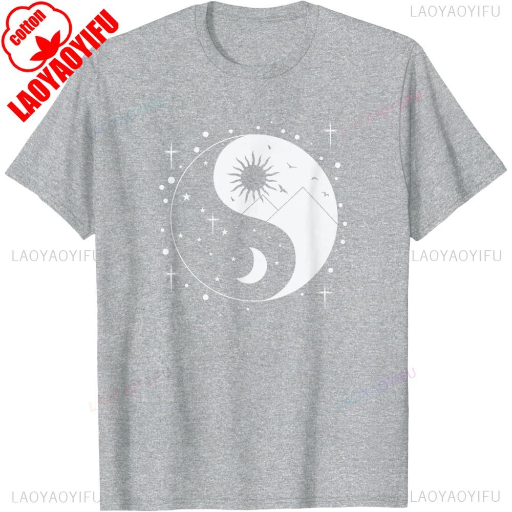 Chinese Martial Arts Tai Chi Philosophy Yin and Yang Graphic Printed TShirt Cotton Casual Fashion Short Sleeve Loose Man Tshirt