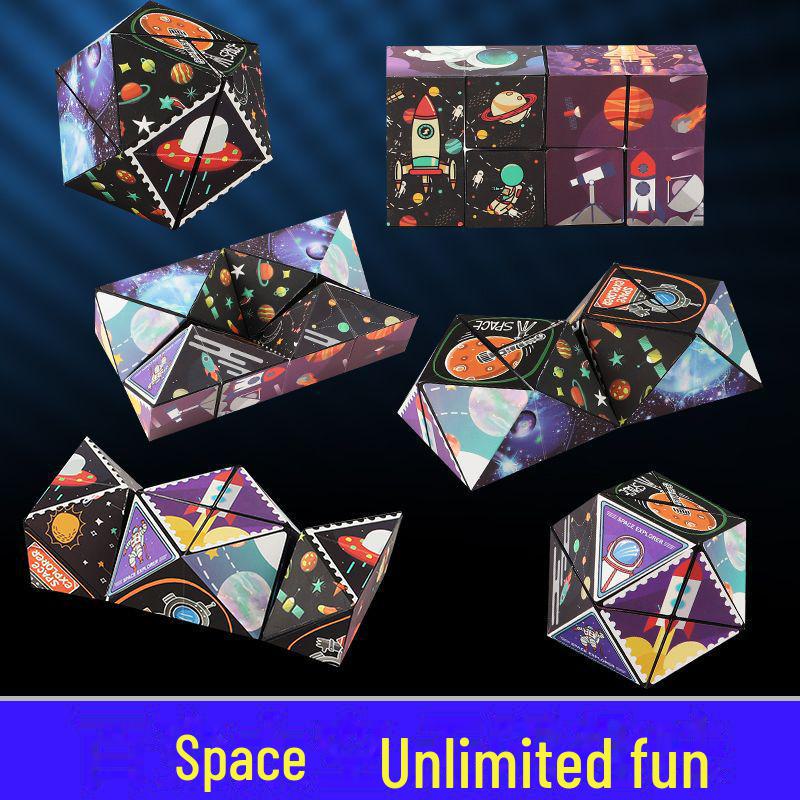 

Неограниченная декомпрессия геометрического куба: Развивающая переворачивающаяся и сменная ручная игрушка Alien Rubik s Cube