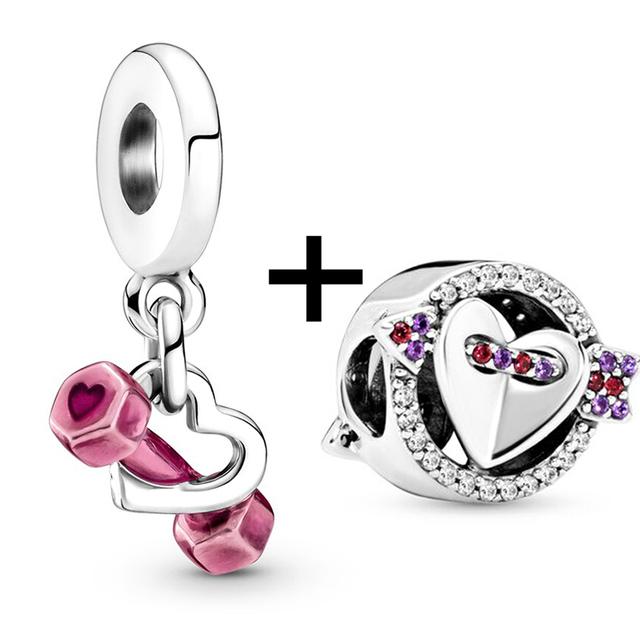 2 teile/los Romantische Liebe Lebkuchen Mann Perlen Fit Original Marke Charms Silber Farbe Armband Frauen Diy Valentinstag Schmuck