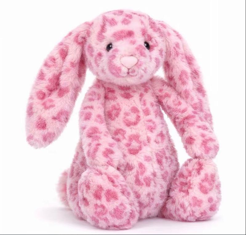 Plüsch-Osterhase mit Blumenohren – Kreativer Kuschelhase mit Ohren im Blumenmuster, Weiche Niedliche Puppe für Kinder