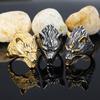 Viking Trend Titanium Steel Odin Wolf Head Men's Hip Hop Ring
