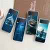 Transparente Handyhülle für Samsung Galaxy Z Flip 3 4 5 6 7 Harte Falt-PC Z Flip3 Flip4 Hülle Hai