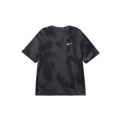 Quick-Dry Breathable Printed Round Neck Short Sleeve T-Shirt Men Tops Black DD5320-045
