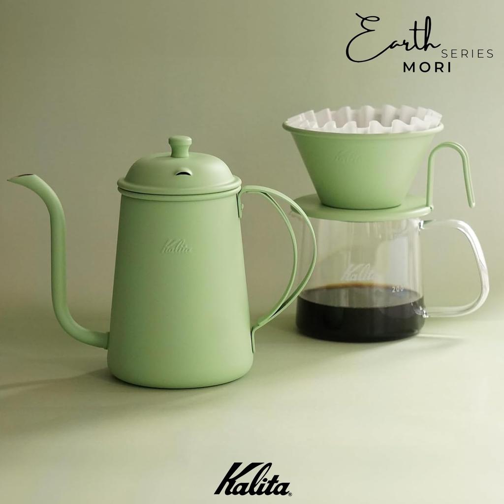 Kalita [Série Země] MORI Konvice na kávu Nerezová ocel 700ml SS Konvice Série Země Mori Úzká hubička Matný povrch Vyrobeno v Japonsku #52275
