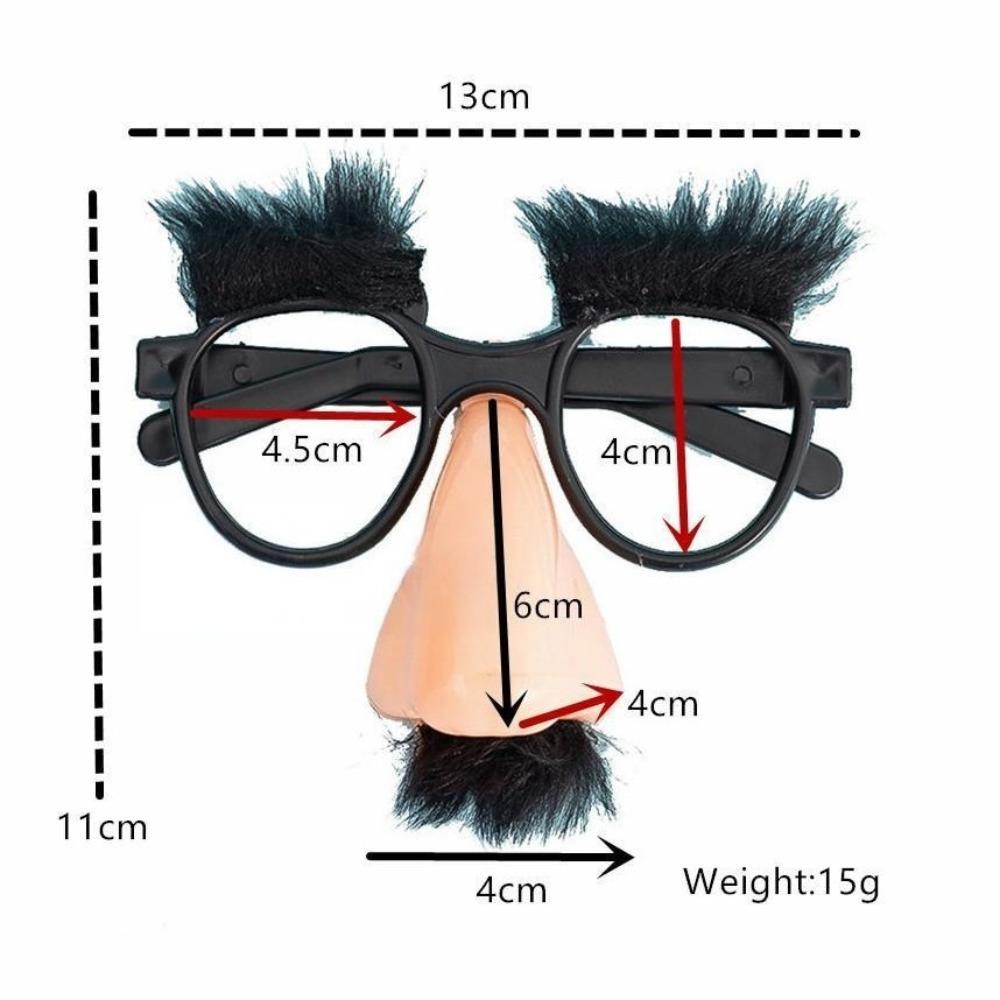 9pcs Black Glasses with Eyelash Nose Beard Halloween Party Decoration Glasses for Women Men Funny Prank Performances Wholesale