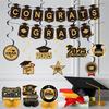 Graduation Decorations Blue Themed Set - Congrats Grad Banner, Class Of 2025 , Balloons & Streamers Kit - Complete Party Supplies For High School &