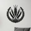 1pc Rustic Iron Wheat Sheaf Wall Art, Farmhouse Metal Wheat Stalk Sculpture for Harvest Thanksgiving Christmas Easter Decor, Weather Resistant