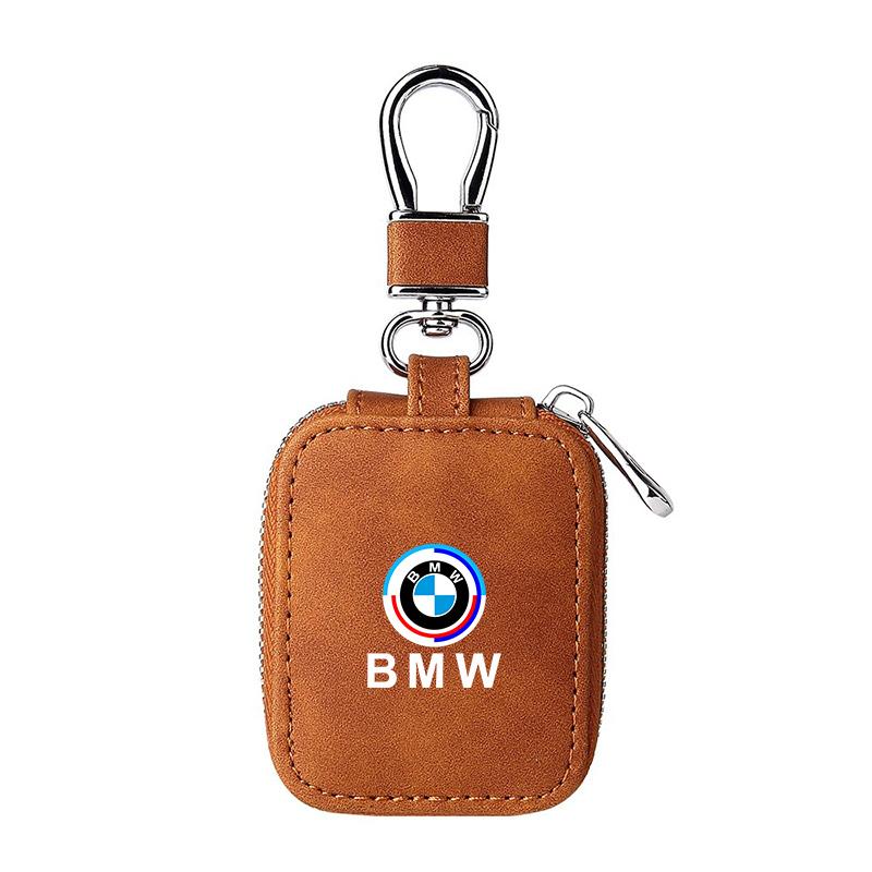 High-end Leather Car Logo Bluetooth Headset Box Protector Case For BMW 50th M M2 M3 M4 M5 M6 E46 E90 E60 F10 F30 E39 E36 F20 E87 GB1