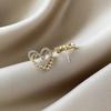 Double-Layer Simple Love Diamond Stud Earrings Trendy Small Temperament Earrings Earrings