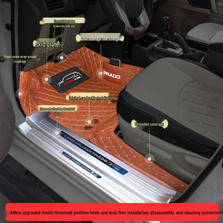 Prado 2700 Middle East Version 7-Seat Leather Floor Mats for Land Cruiser Interior Modification