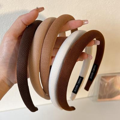 2pz Cerchietto per Capelli Stile Solido Khaki Europeo e Americano Cerchietto per Capelli per Donne Ragazze Accessori per Capelli Coreani per le Feste