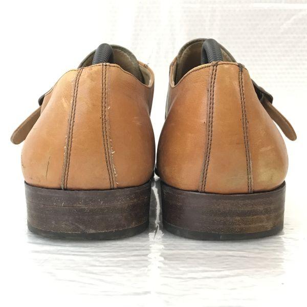 Hergestellt in Italien Massimo Germani Leder McKay-Methode Monk Strap U-Tip Moc Braun Größe 46 27.5-28.0 Business-Kleiderschuhe(GEBRAUCHT)