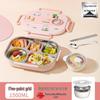 316 Stainless Steel Insulated Bento Lunch Box for First-Grade Girls, Four Compartments, Perfect for School.
