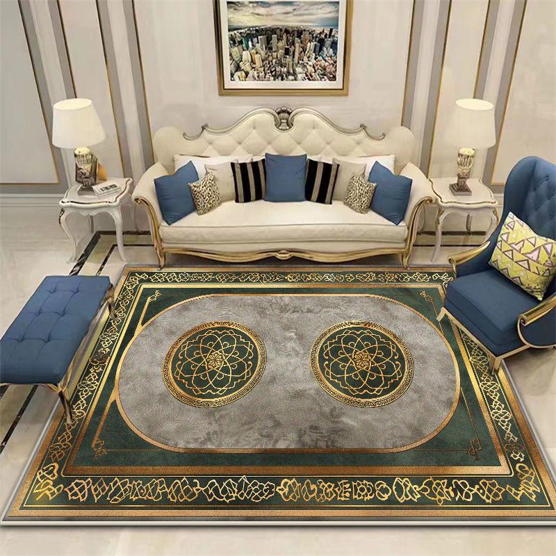 Tapijt in Boheemse stijl Woonkamer Antislip Opvouwbaar Groot Kamerkleed Gemakkelijk Schoonmaken Salontafelmat Machinewasbaar Aanpasbaar