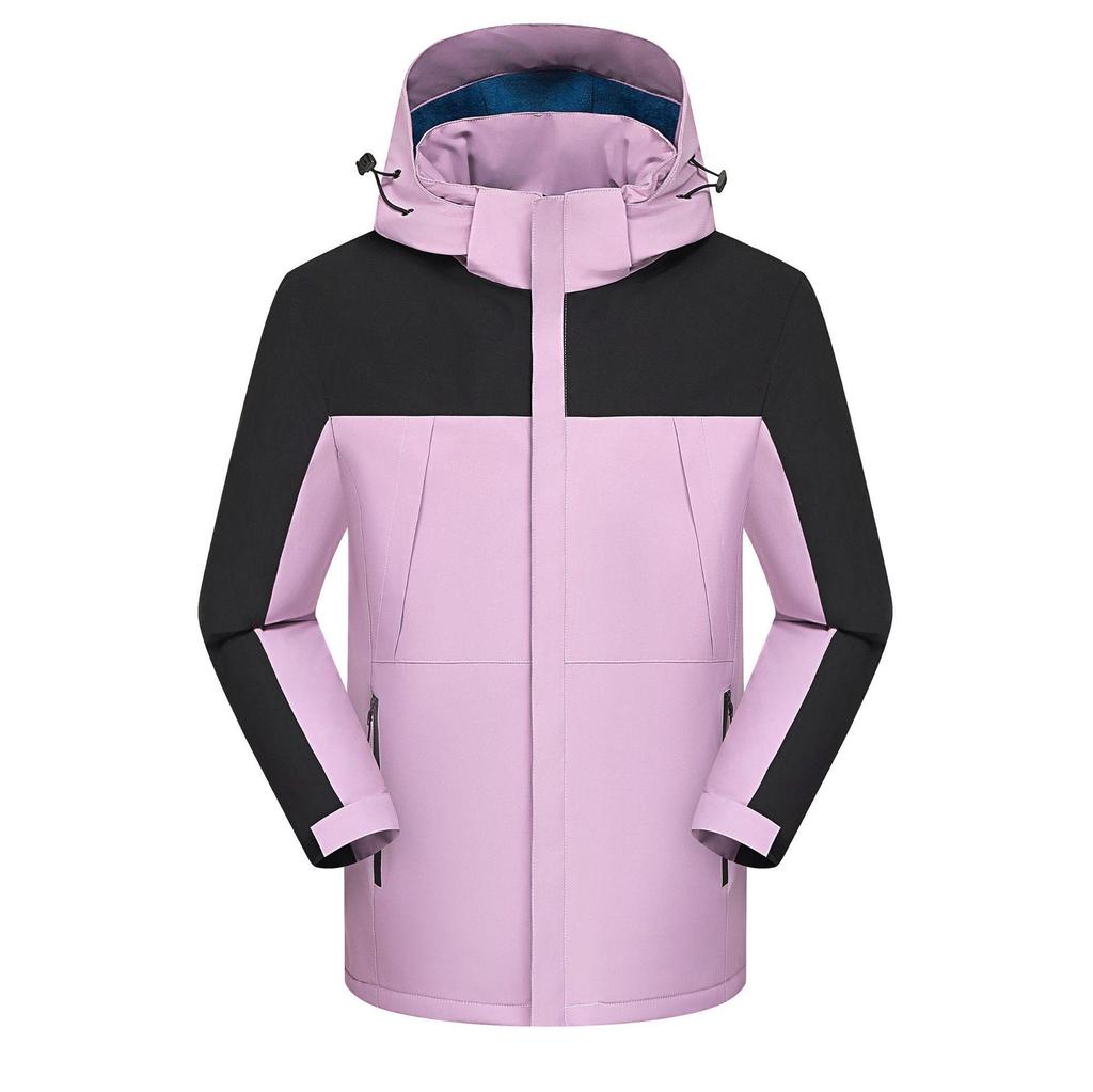 Personalized Windproof 3-in-1 Jacket: Solid Color, Custom Logo, Unisex Design, Thick Workwear