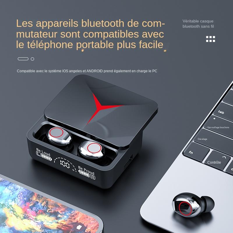 M90 TWS Wireless Earphones In Ear Sliding Cover Low Delay Digital Touch Noise Reduction Wireless Headset Quality Music