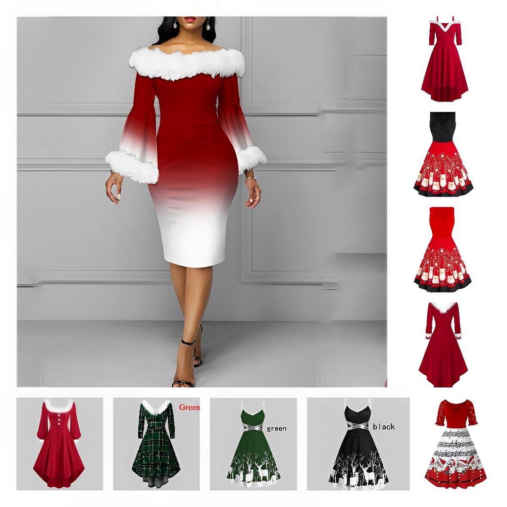 Mrs Santa Claus Christmas Dress Women Cosplay Party Costume Soft And Skin-touch Velvet Material
