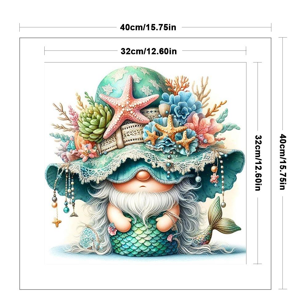 Plná vyšívací nit z ekologické bavlny 11CT Sada křížkového stehu Gnome Art