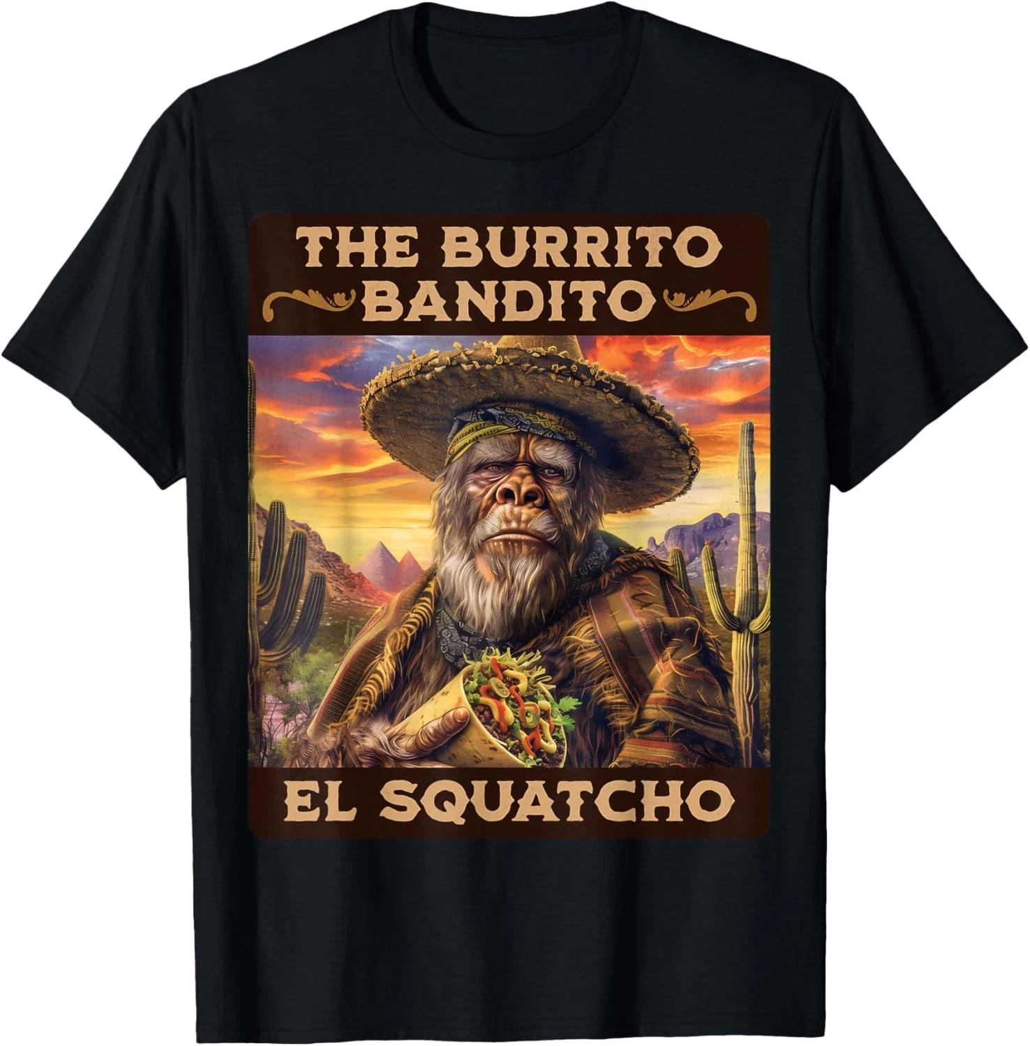 The Burrito Bandito, Bigfoot, Sasquatch, and El Squatcho T shirt XL