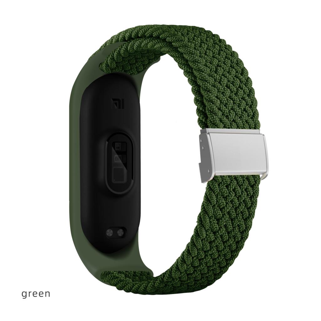 Bracelet for Mi band 10 8 7 6 Strap Elastic adjustable Nylon Braided Miband4 miband 5 correa Wristband for xiaomi Mi band 3 7 9