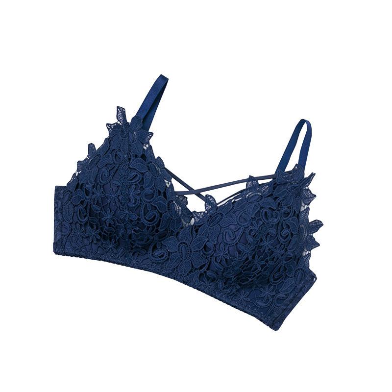 

Женский сексуальный бесшовный беспроводной бюстгальтер с перекрестной спинкой, регулируемый, тонкий, с треугольной чашкой, пуш-ап для маленькой груди, для девочек-подростков 38/85 королевский синий