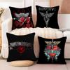 B-Bon J-Jovi Band Cushion Cover Soft Plush Fabric Double-Sided Printed Sofa Cushion Cover for All Seasons Home Decor Gift