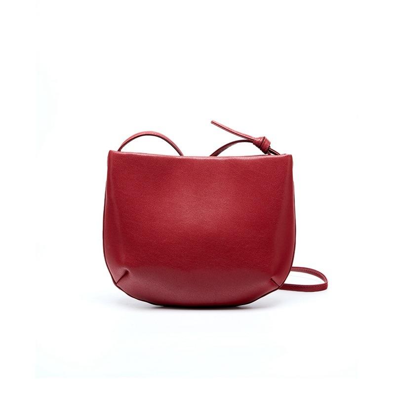 Red new women's commuter high-end simple shoulder bag, small summer women's portable leather versatile messenger bag, bag women