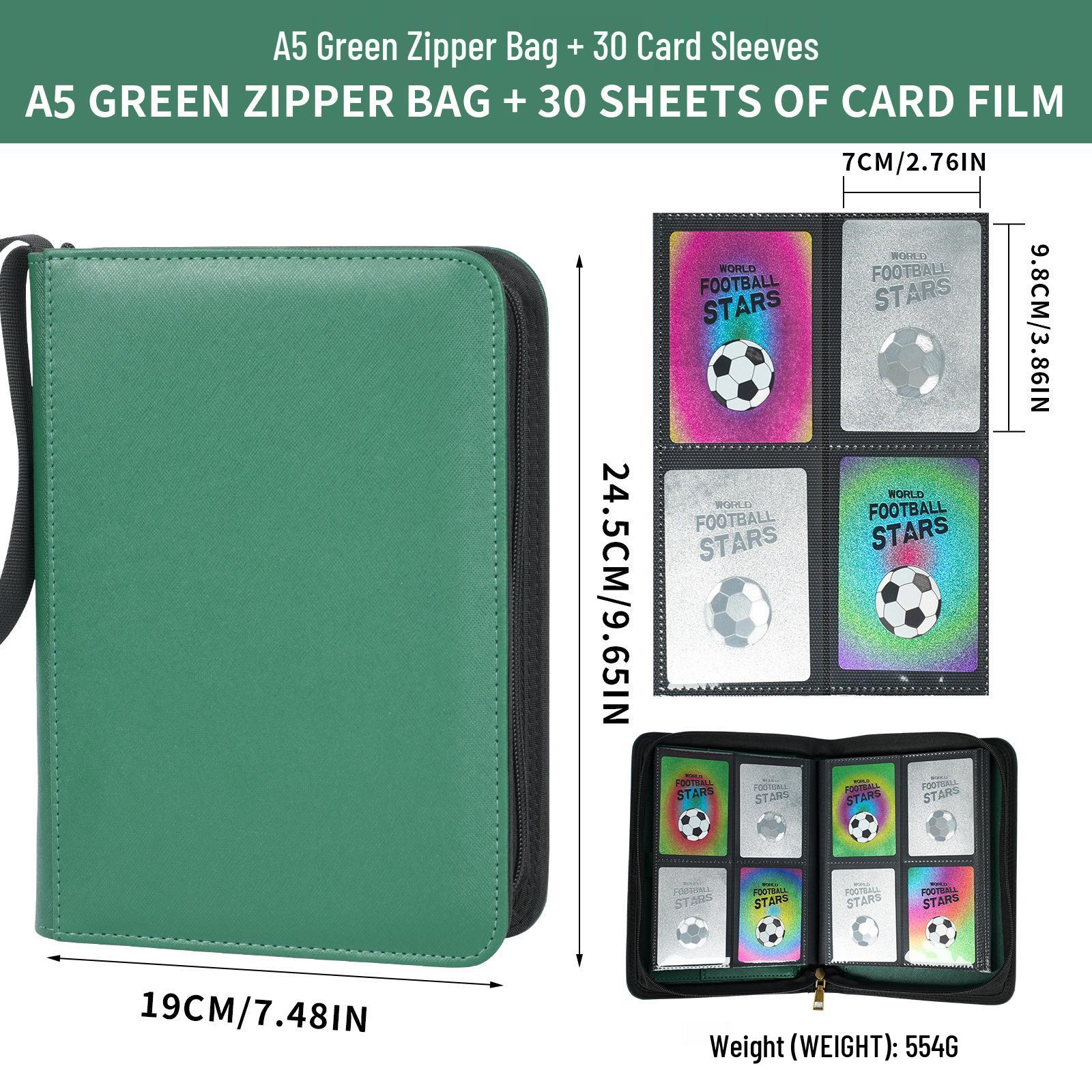 Cross-Border Leather 4-Grid 9-Grid Game Card and Photo Zipper Album