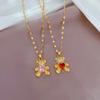 Light Luxury Love Bear Zircon Light Luxury Design Versatile Korean Style Niche Design Live Necklace