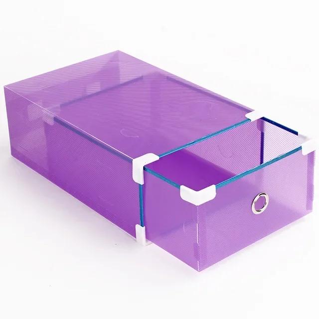 Clear Storage Organizer for Home - Foldable Plastic Thicken Crate, Clothes and Shoes Drawers, Save Space Accessories