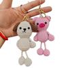 Funny Animal Doll Series Knitted Keychain For Bag Pendant Cute Animal Design Crochet Keychain Handmake Gifts Custom Accessories