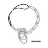 1920s Crystal Headbands Luxurious Flapper for Women Wedding Bridal Party Headdress with Floral Design