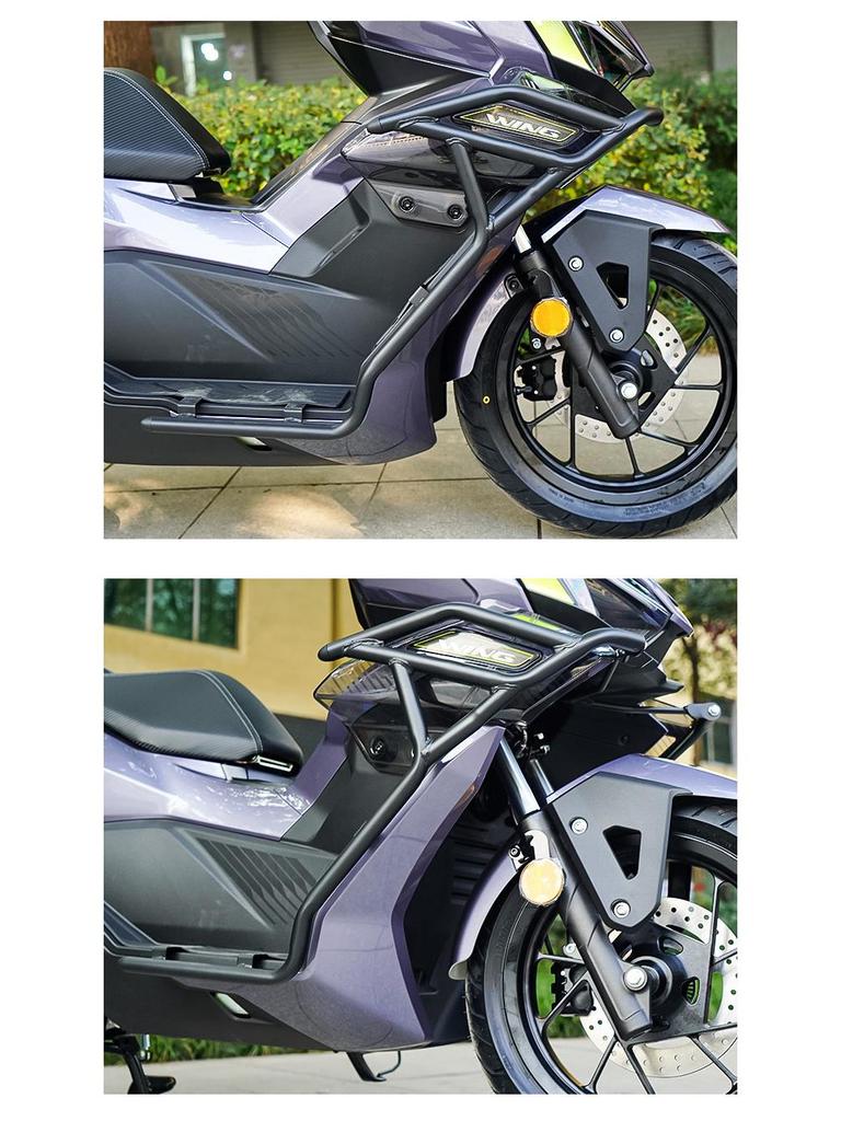 Stepless SR150R Bumper Bars with Exhaust Protection & Comfort Backrest Modification