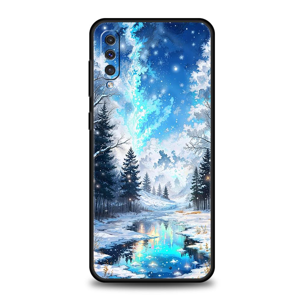 Landscape Winter Light Snow Case For Samsung A56 A36 A26 A24 A16 A14 A12 A32 A50 A70 A20E A22 A40 A34 A54 A42 A52 5G A06 Cover