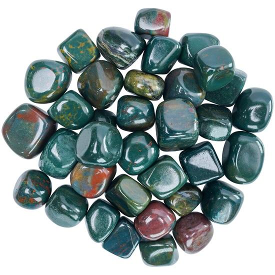 Set of 13 Blood Stone Tumbled Stones Reiki Chakra Healing Pebbles Vase Fillers Tumble Stone for Jewellery, Vastu Home Office Decor Gift