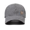 Women's Autumn Winter Houndstooth Rhinestone M Letter Baseball Cap Wool Warm Peaks Cap