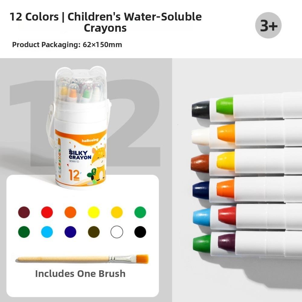 

Washable Oil Pastels Twist-Up Coloring Pencils Drawing Pen for Travel School Home Art Supplies 12 colors set
