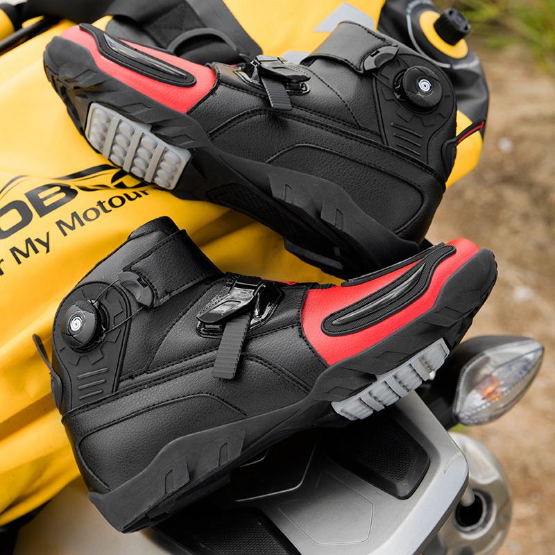 36-48 Unisex motociklu zābaki, liela, maza āda, Citron pretslīdes motociklu zābaki