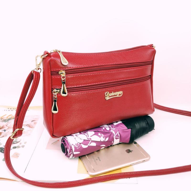 

Leather goods middle-aged mother shopping new single shoulder oblique span women s bag бордовый
