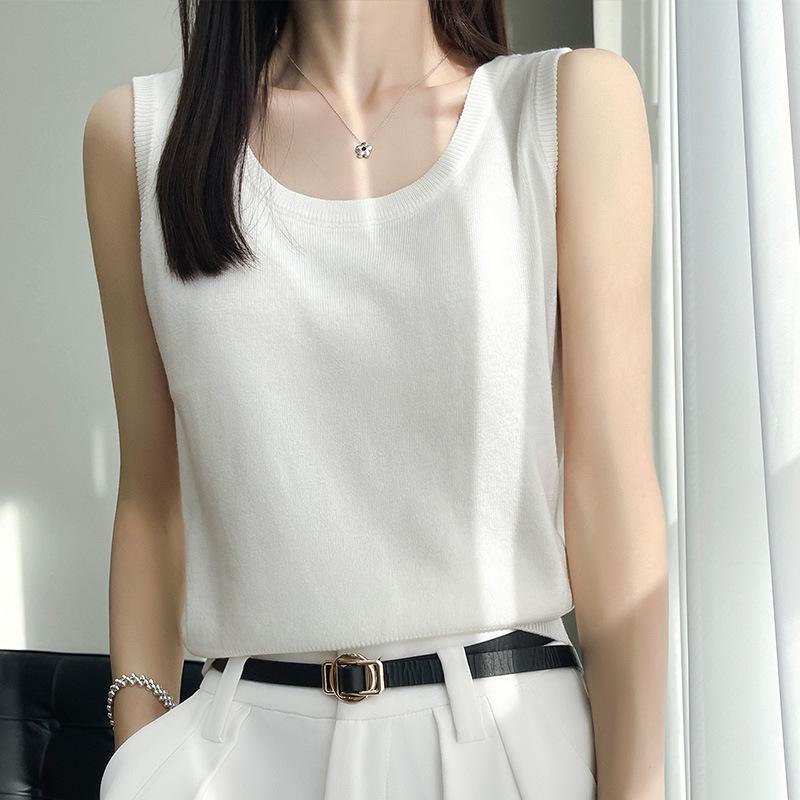 

Женский облегающий жилет-камисоль с бисером 2025 года на весну/лето Extra Large