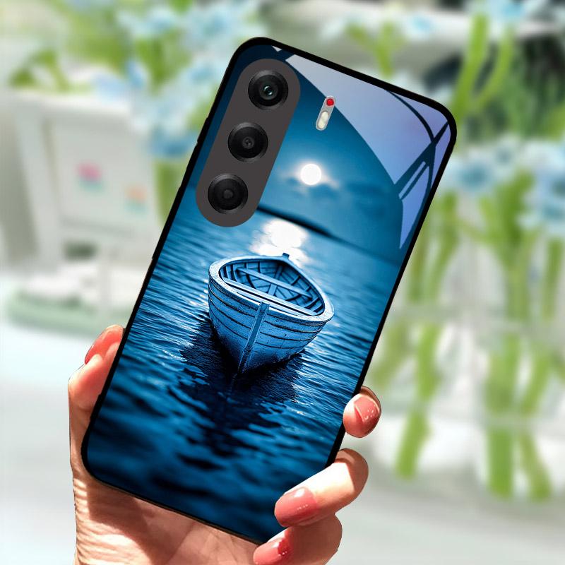 Phone Cover For Tecno Camon40 40Pro 4G Fashion Tempered Glass Anti Drop Protection Shell For Tecno Camon 40 Pro Case CM6 Funda