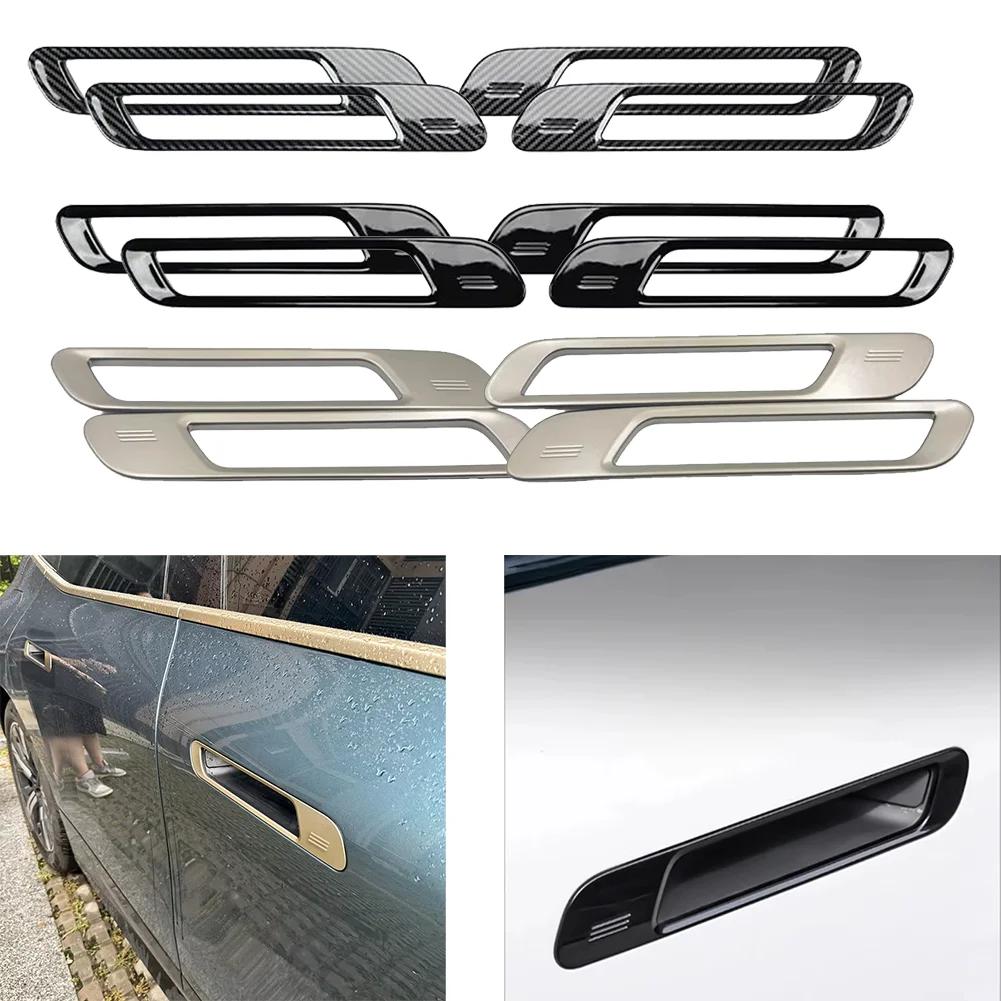4pcs Car Door Handle Cover Door Handle Bowl Sticker Protector Anti-scratch Cover Trim For BMW 7 Series I7 G70 2026-2026