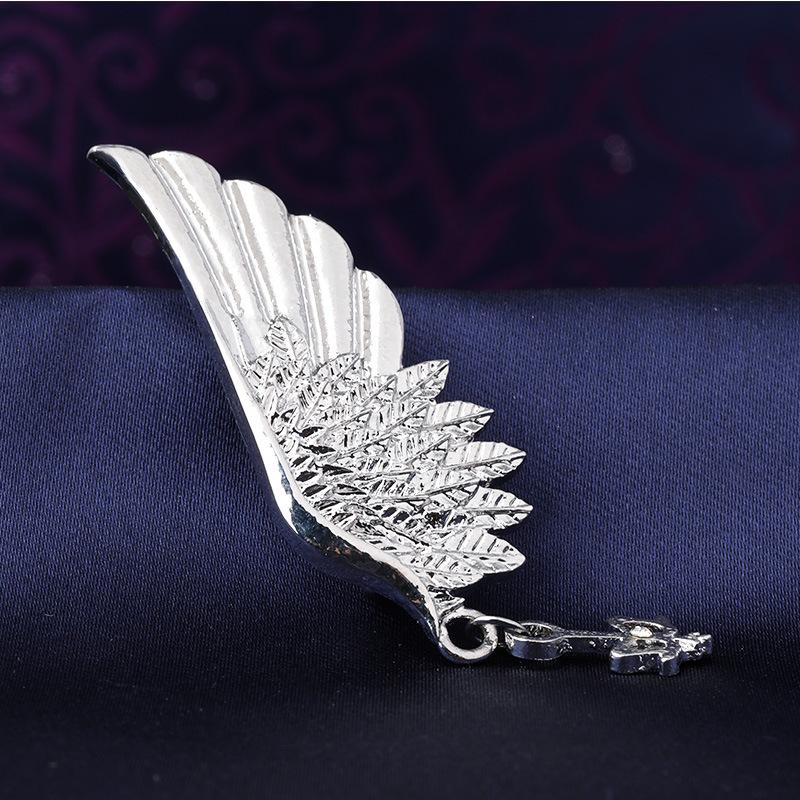Retro Men'S Brooch Business Suit Shirt Simple Pendant Badge Collar Pin Collar Badge