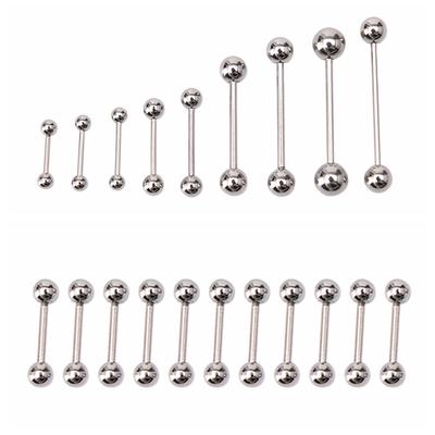 10 Stücke Exquisite Barbell Ringe Bars Körper Piercing Geschenk Edelstahl Kugel Zunge Nabel Nippel